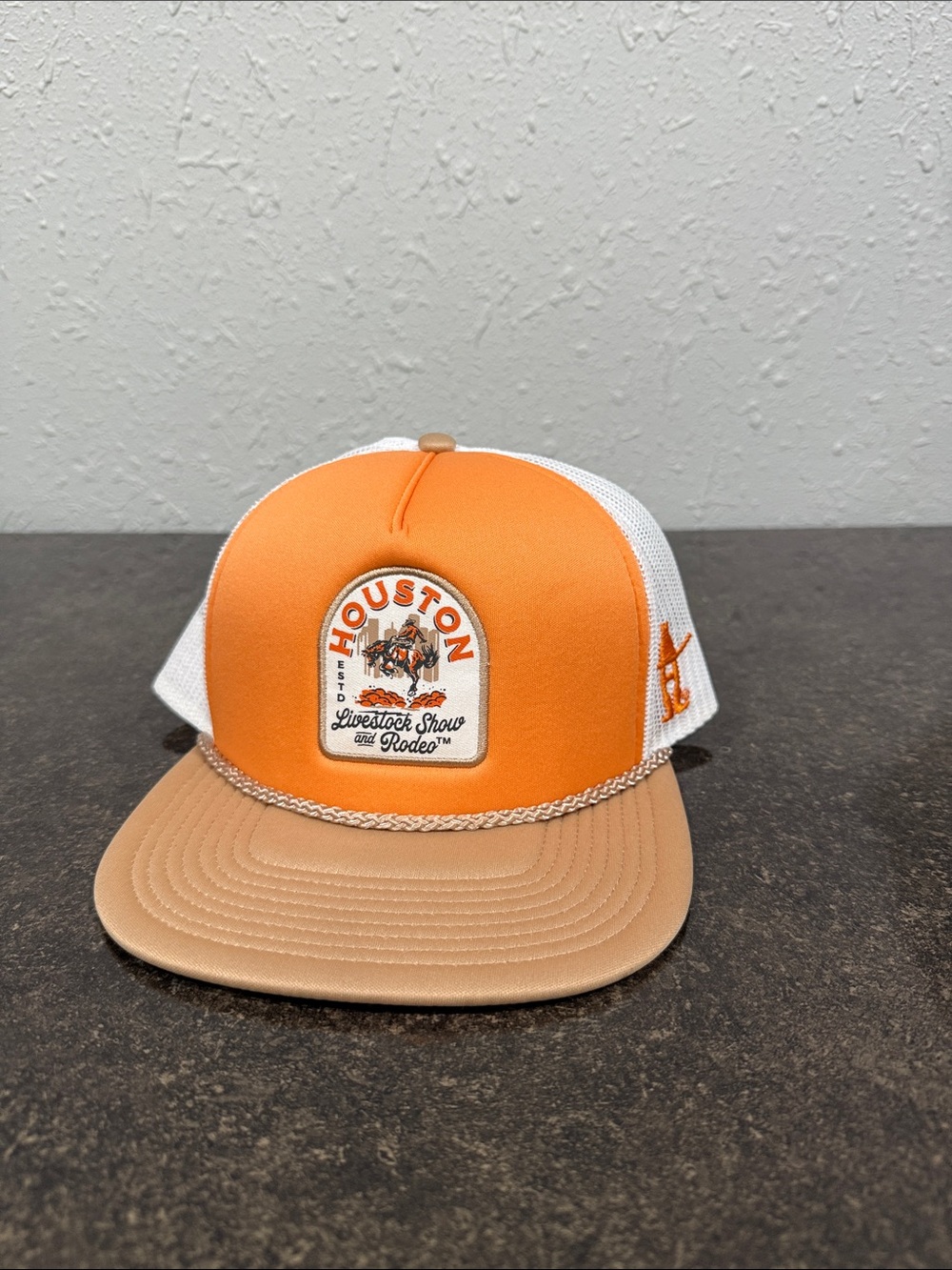 Houston Livestock Show & Rodeo‎ Orange Mesh Trucker Hat